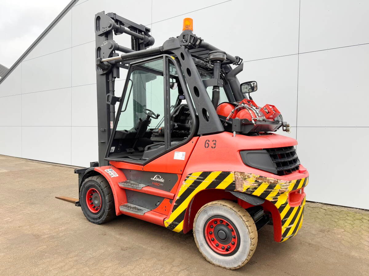 Forklift Linde H60T-03 - Duplex for sale, Linde H60T-03 - Duplex model 2019 imported from Europe, the best site for selling trucks and heavy equipment in Egypt