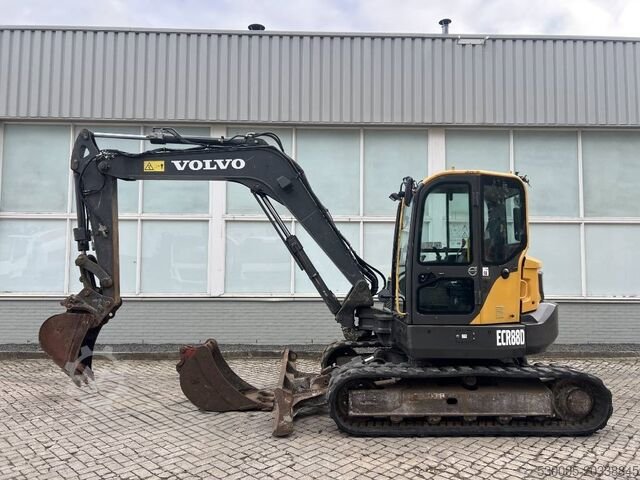 Volvo excavator for sale, Volvo ECR88D model 2016, imported from Europe, the best website for selling trucks and heavy equipment in Egypt